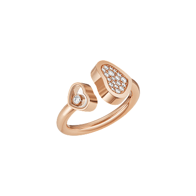 Chopard Diamond Ring Happy Hearts @829482-5900 3/4 view